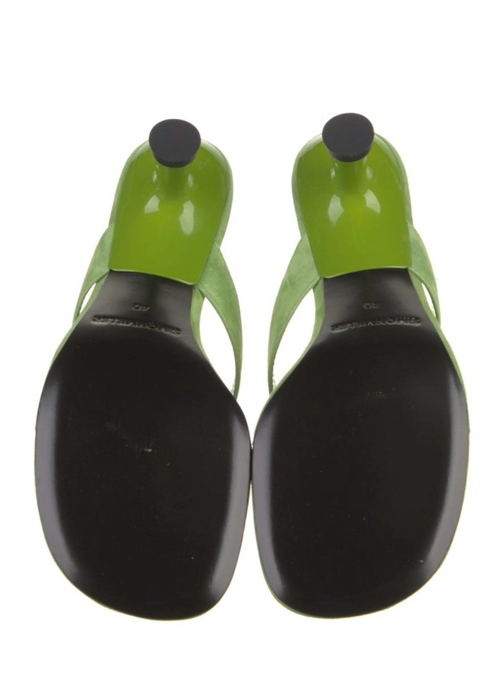 Simon Miller Lime Green Suede Thong Sandals - Picture 4 of 4